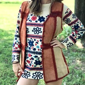 Vintage Patchwork Leather Vest